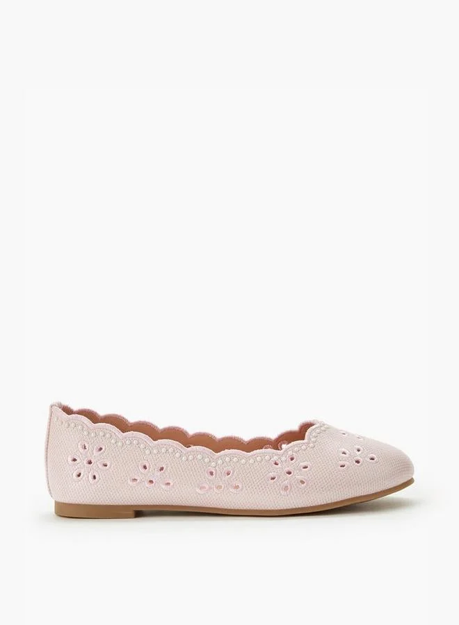 Girls Laser Cut Ballerina Shoes